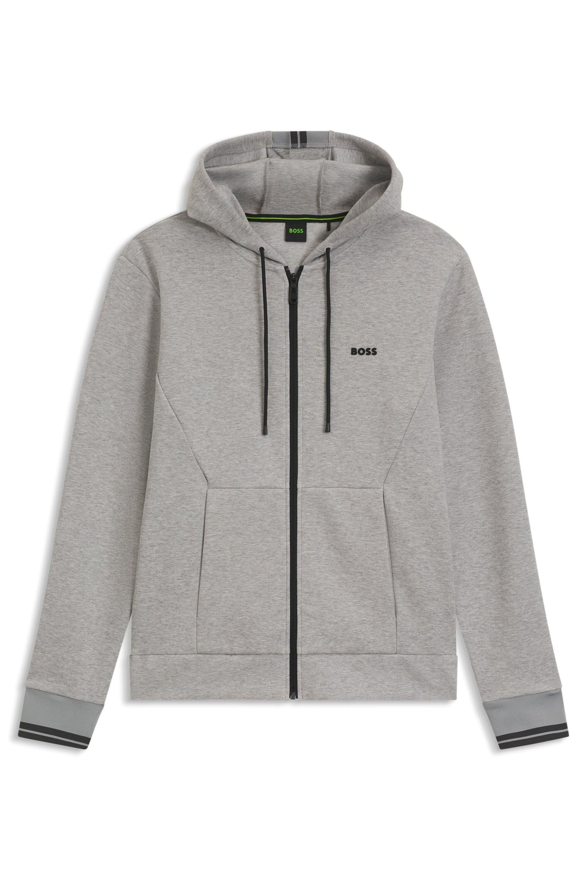 Sweatshirtjacke aus Baumwollmix - 042-Silver - Grau
