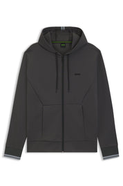 Sweatshirtjacke aus Baumwollmix - 402-Dark Blue - Blau