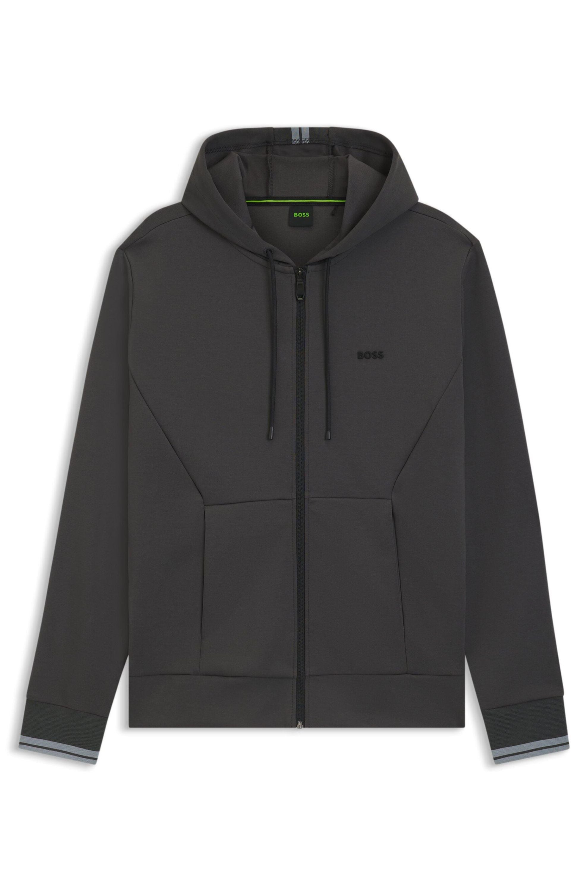 Sweatshirtjacke aus Baumwollmix - 402-Dark Blue - Blau