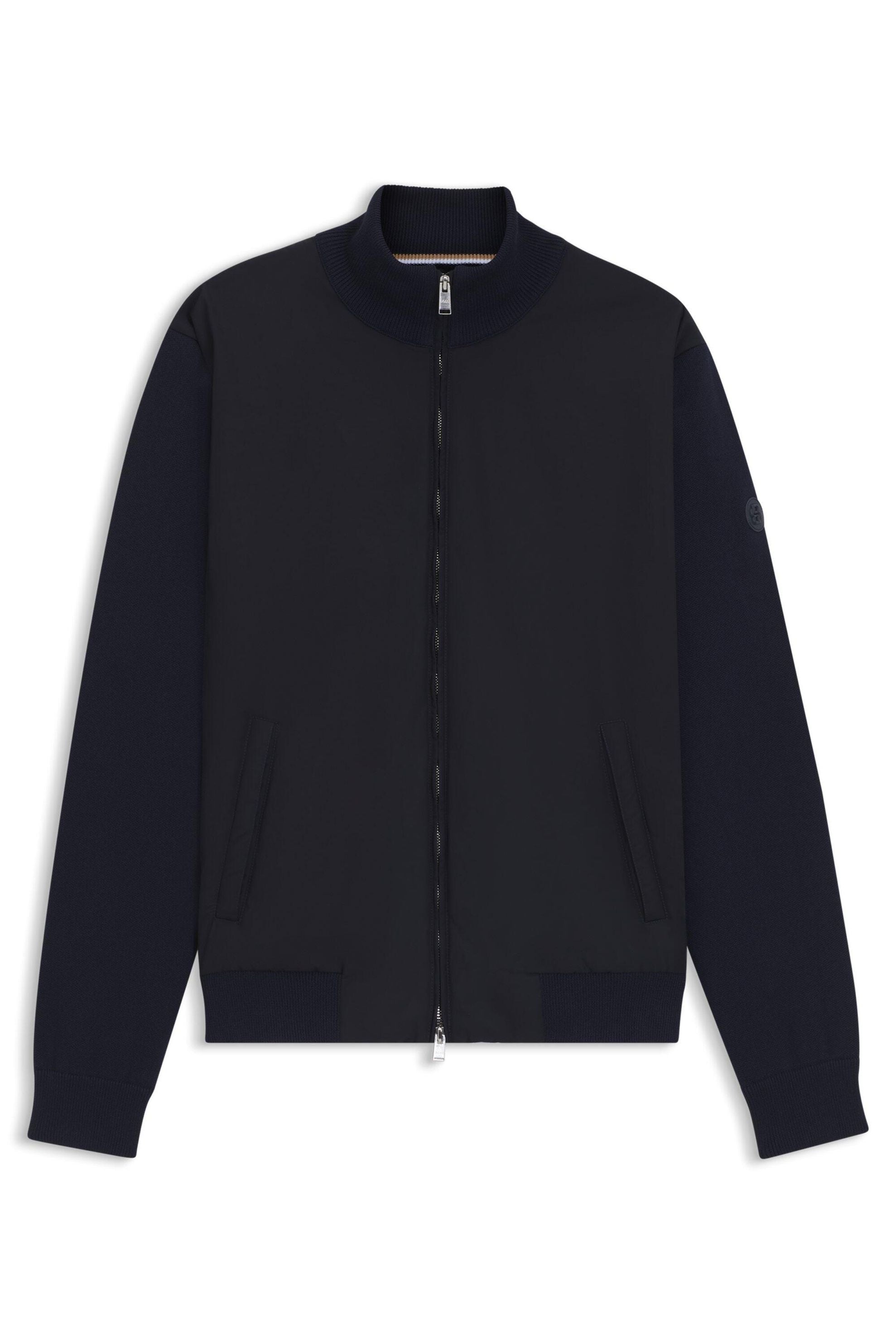Hybridjacke mit Stehkragen - 404-Dark Blue - Blau