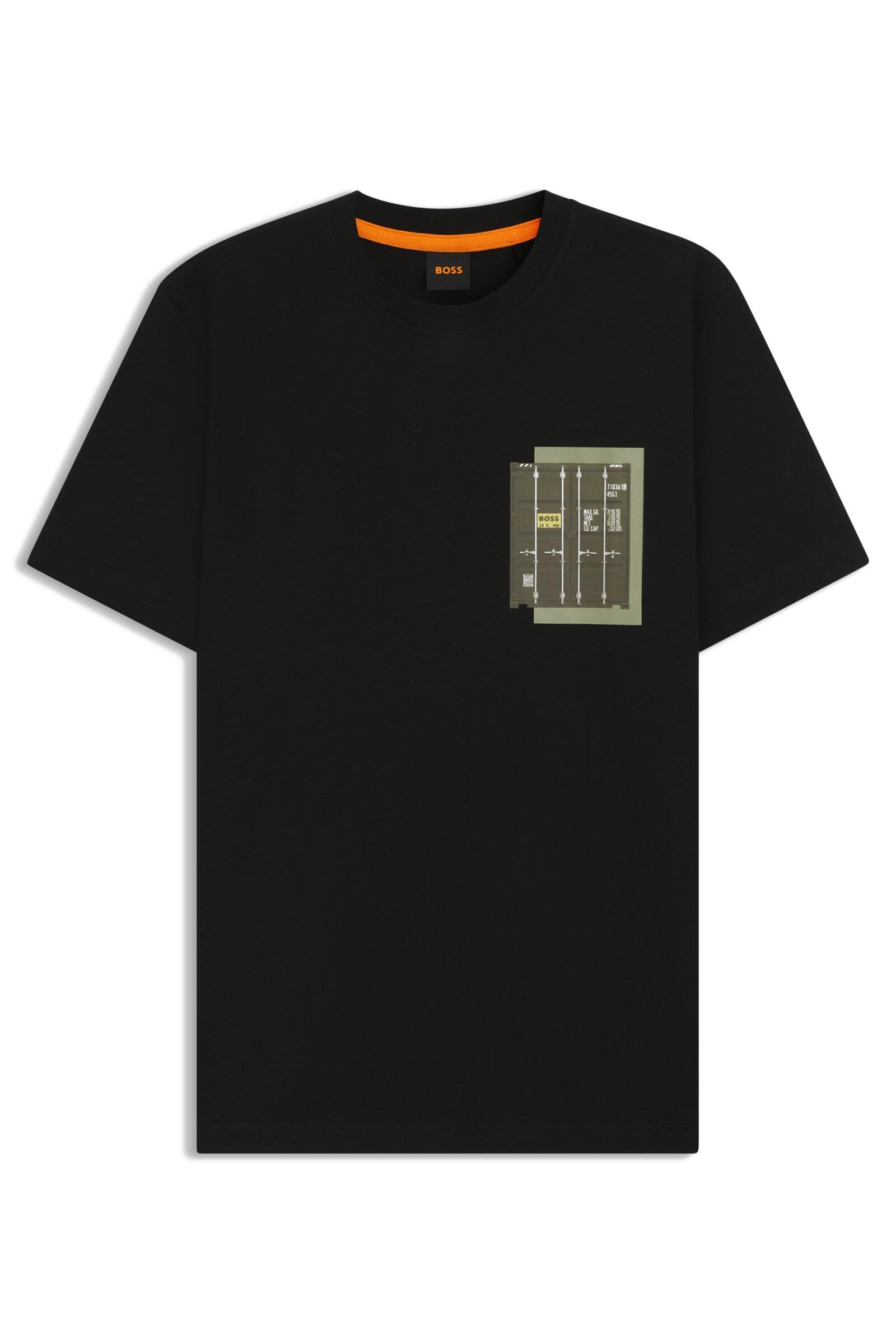T-Shirt aus Baumwoll-Jersey mit Logo-Artwork - 001-Black - Schwarz