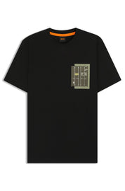 T-Shirt aus Baumwoll-Jersey mit Logo-Artwork - 001-Black - Schwarz
