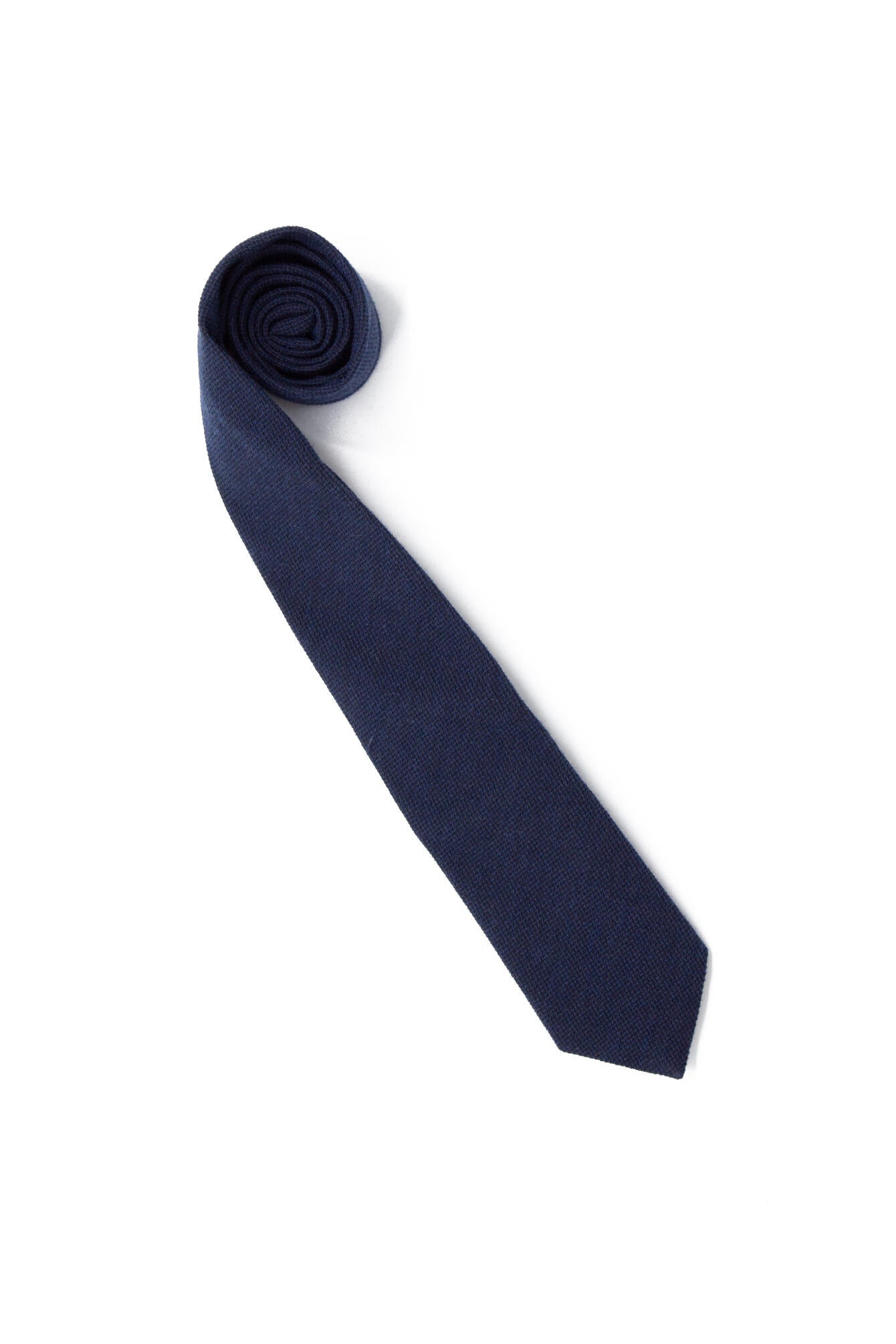 Krawatte aus Woll-Seiden-mix - 404-Dark Blue - Blau