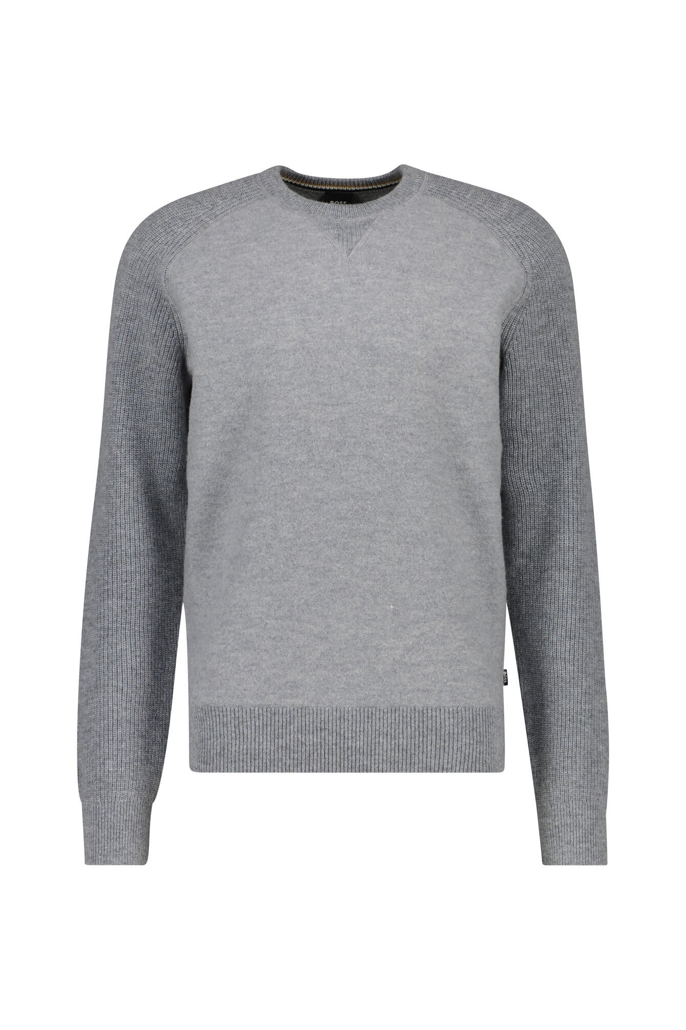 Strickpullover aus Schurwolle - 041-Silver - Grau