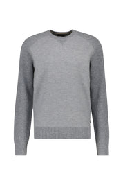 Strickpullover aus Schurwolle - 041-Silver - Grau