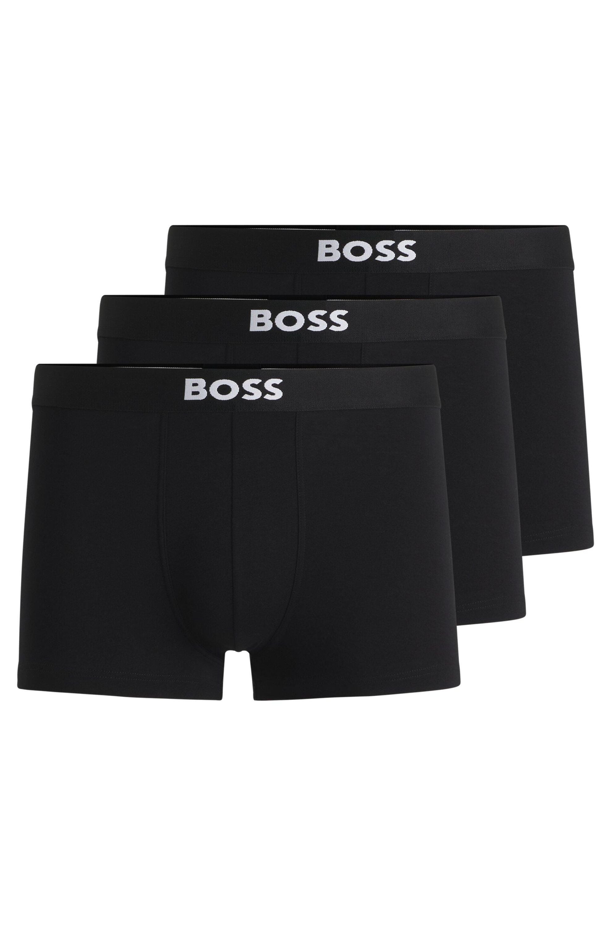 Trunks 3er-Pack aus Baumwolle - 002-Black - Schwarz