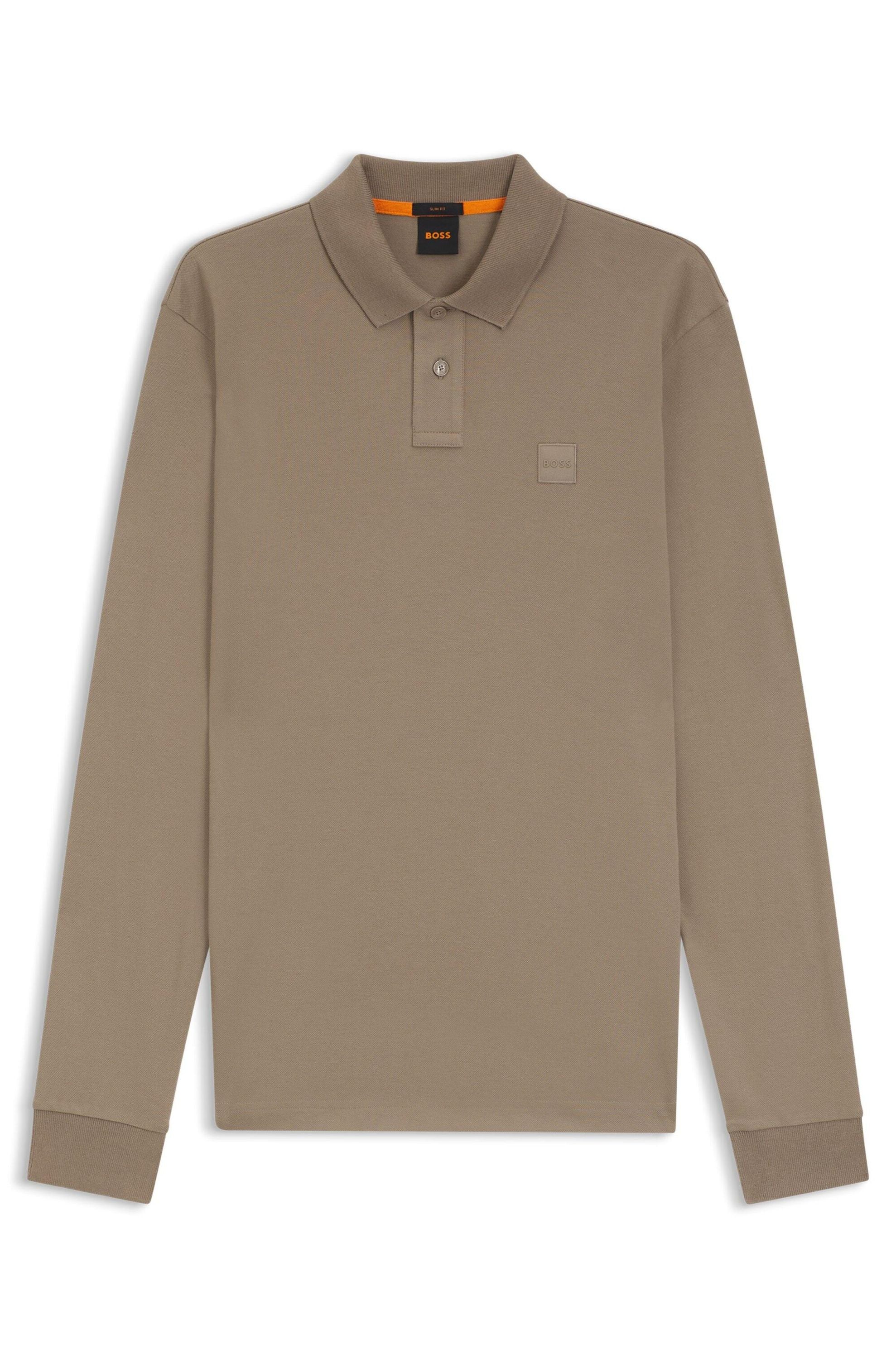 Poloshirt aus Baumwolle - 346-Open Green - Beige