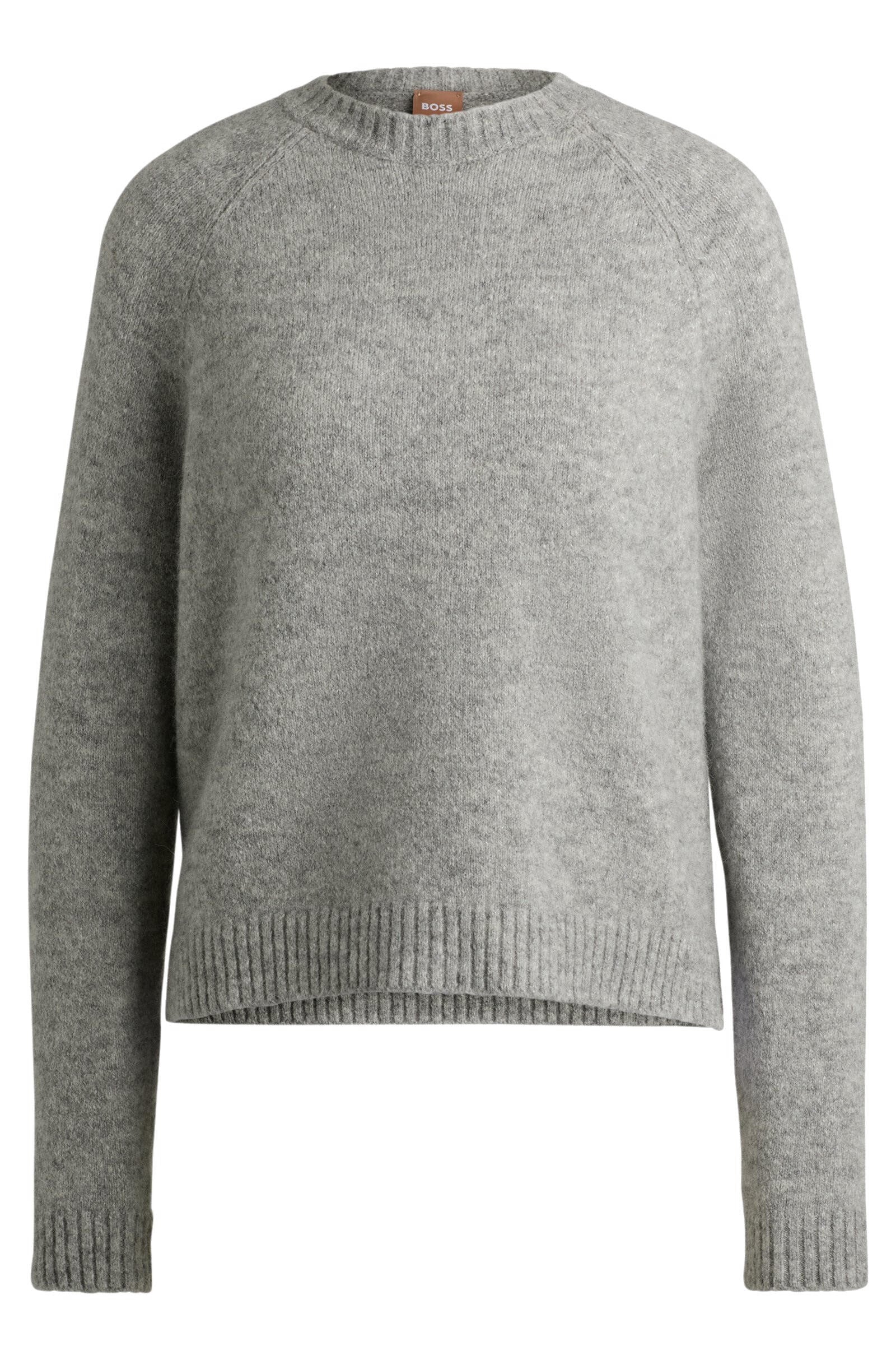 Strickpullover aus Alpakawolle - 058-Light/Pastel Grey - Grau