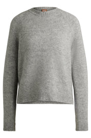 Strickpullover aus Alpakawolle - 058-Light/Pastel Grey - Grau