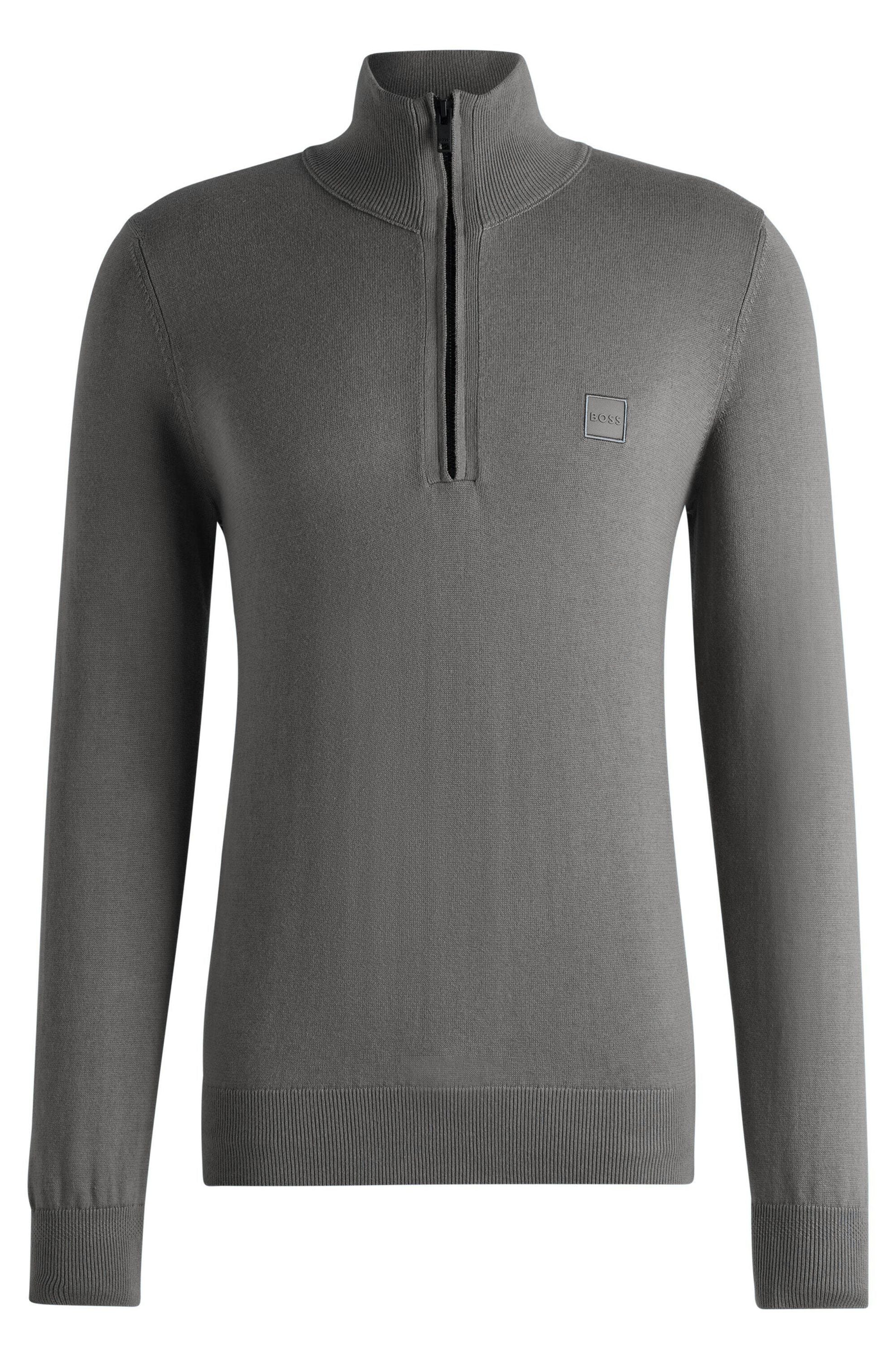 Strickpullover aus Baumwolle - 041-Silver - Grau