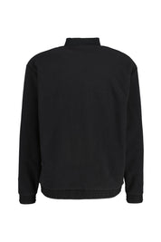 Fleecepullover mit Stehkragen - 001-Black - Schwarz