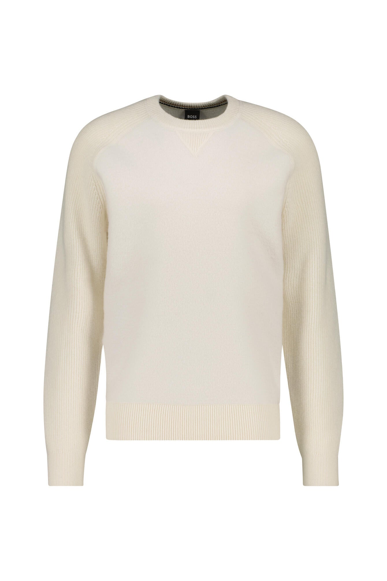 Strickpullover aus Schurwolle - 131-Open White - Creme