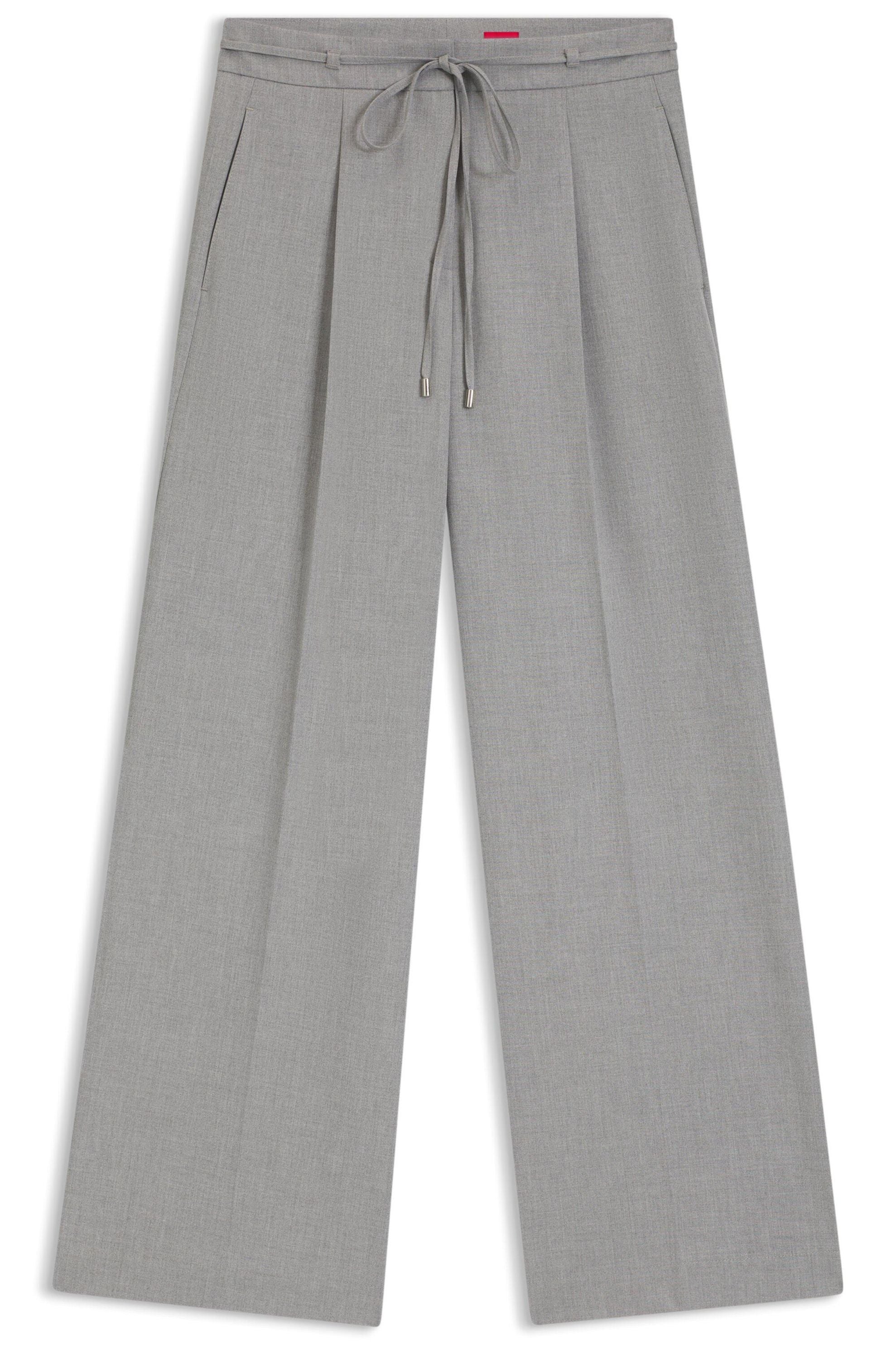 Anzughose HAMINDE Wide Leg - 063-Open Grey - Grau