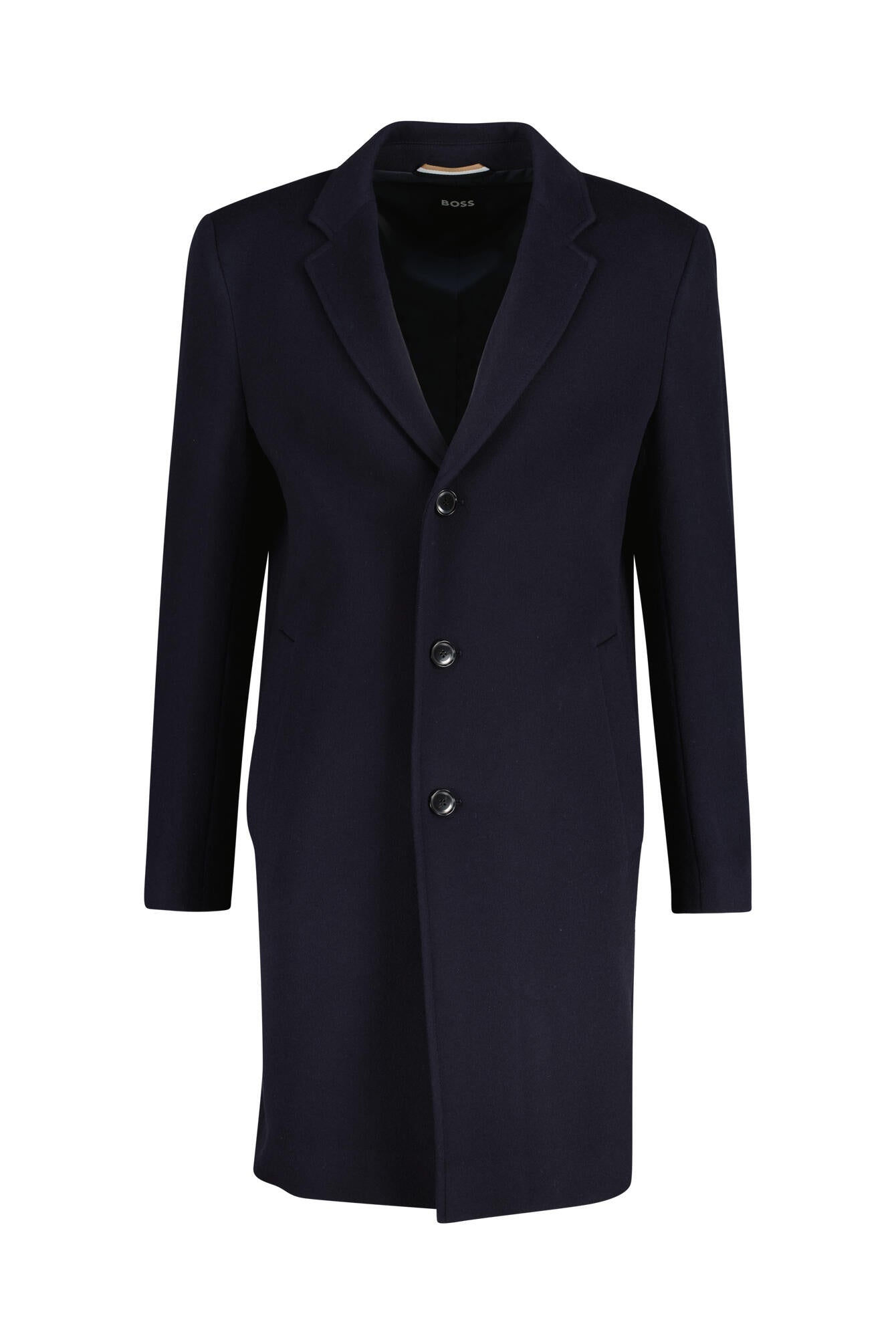 Wollmantel mit Reversekragen - 404-Dark Blue - Blau