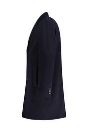 Wollmantel mit Reversekragen - 404-Dark Blue - Blau