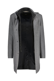 Wollmantel mit Stehkragen - 021-Dark Grey - Grau