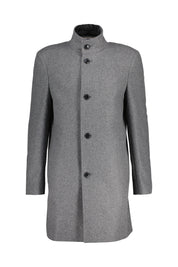 Wollmantel mit Stehkragen - 021-Dark Grey - Grau