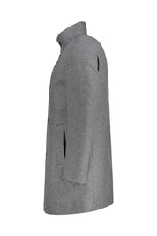 Wollmantel mit Stehkragen - 021-Dark Grey - Grau