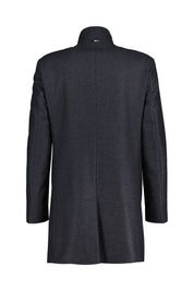 Wollmantel mit Stehkragen - 404-Dark Blue - Blau
