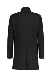 Mantel mit Stehkragen - 001-Black - Schwarz