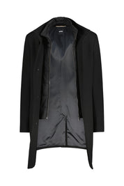 Mantel mit Stehkragen - 001-Black - Schwarz