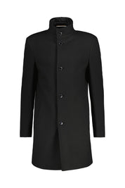 Mantel mit Stehkragen - 001-Black - Schwarz