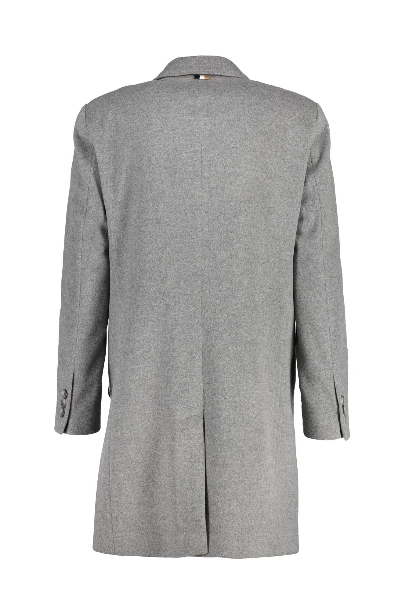Wollmantel mit Reversekragen - 030-Medium Grey - Grau