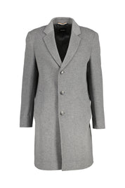 Wollmantel mit Reversekragen - 030-Medium Grey - Grau