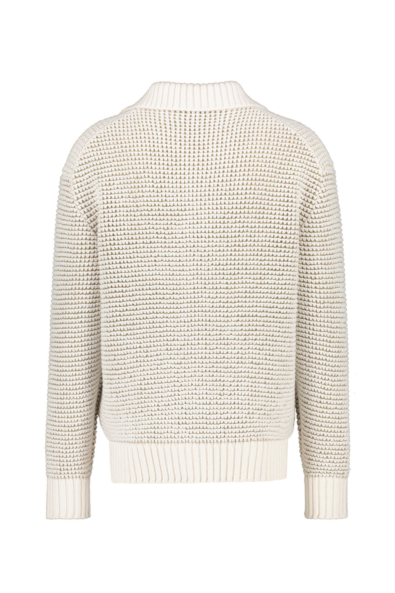 Strickjacke aus Schurwollmix - 131-Open White - Creme