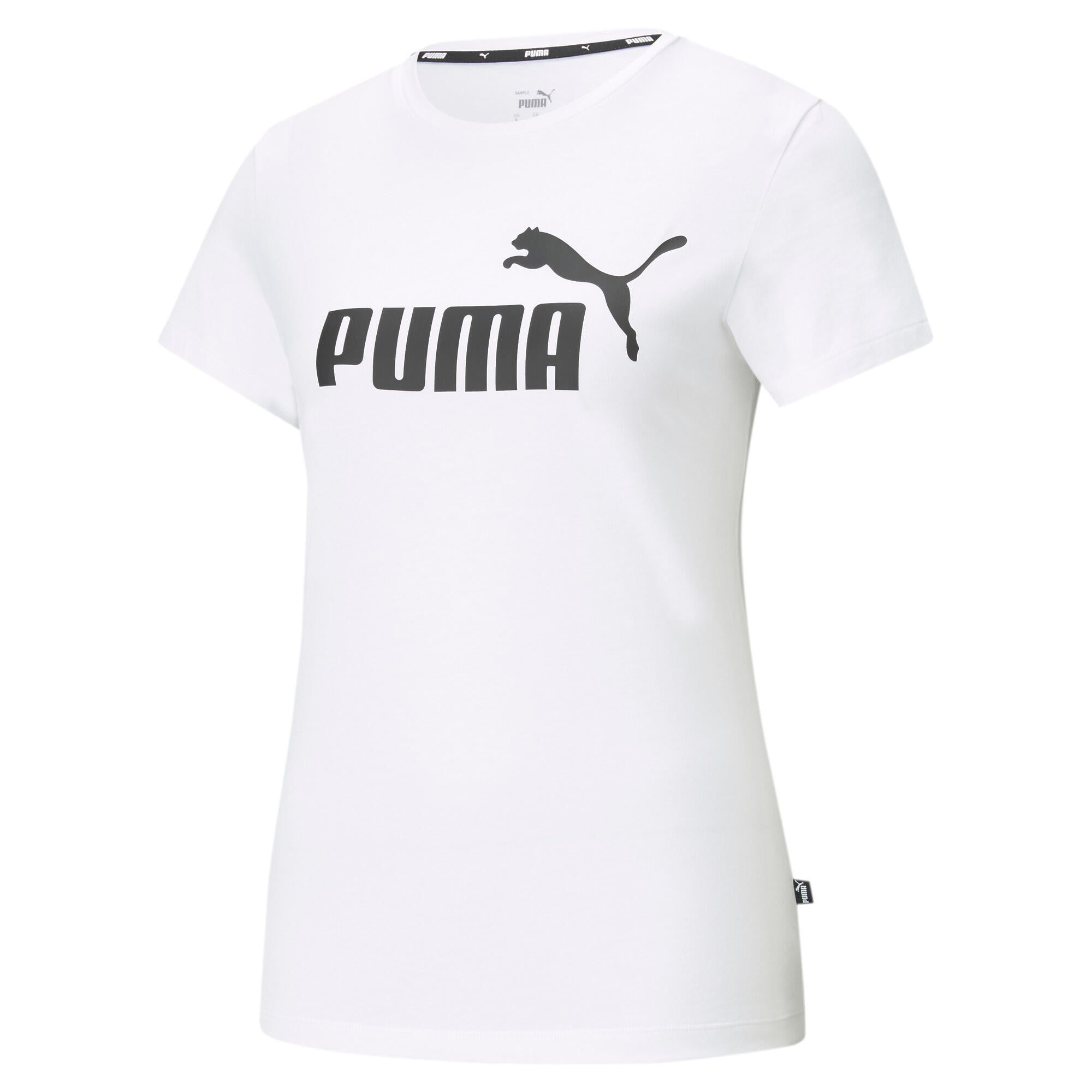 T-Shirt mit Logoprint - 002-PUMA WHITE - Weiß