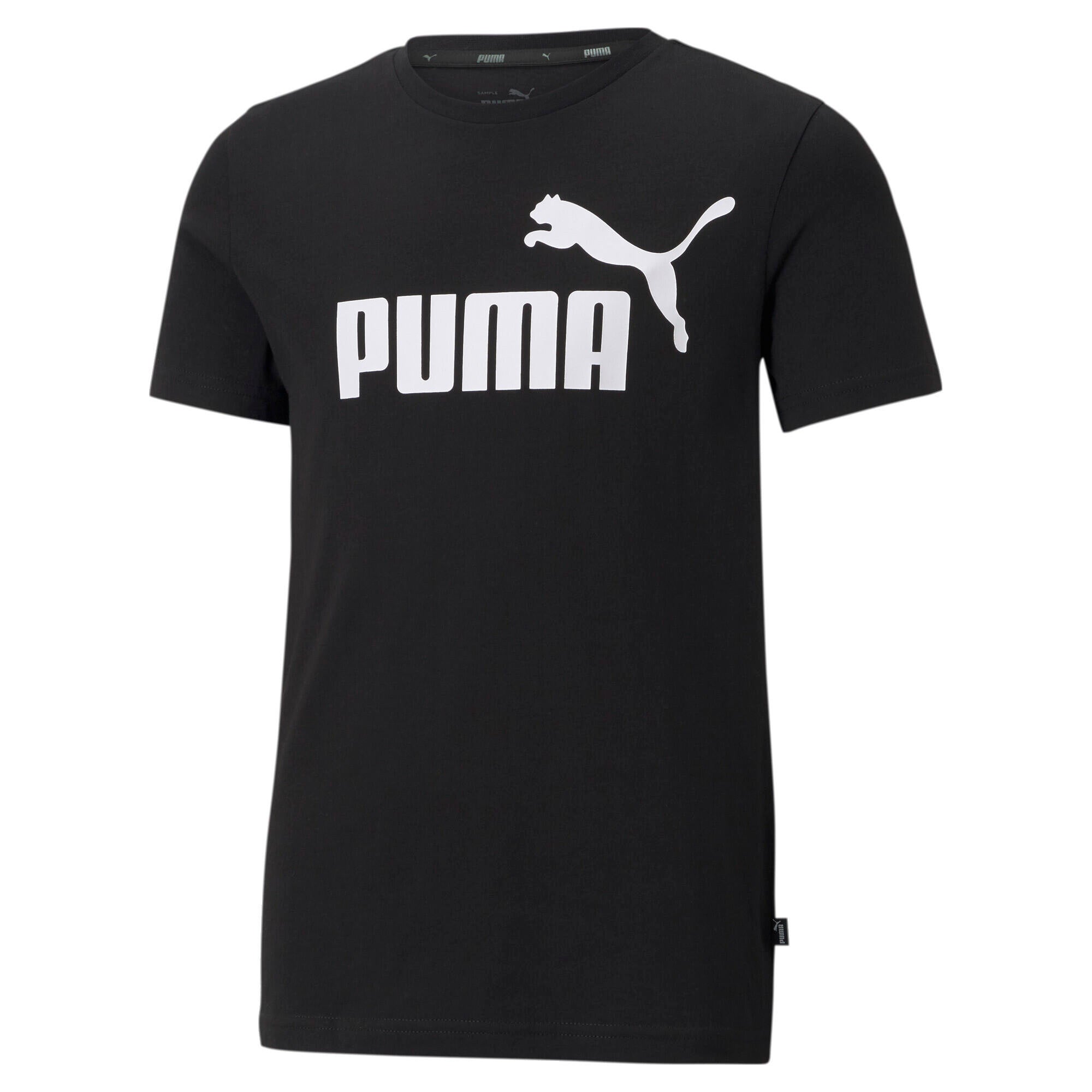 Baumwoll-T-Shirt mit Logoprint - 001-PUMA BLACK - Schwarz