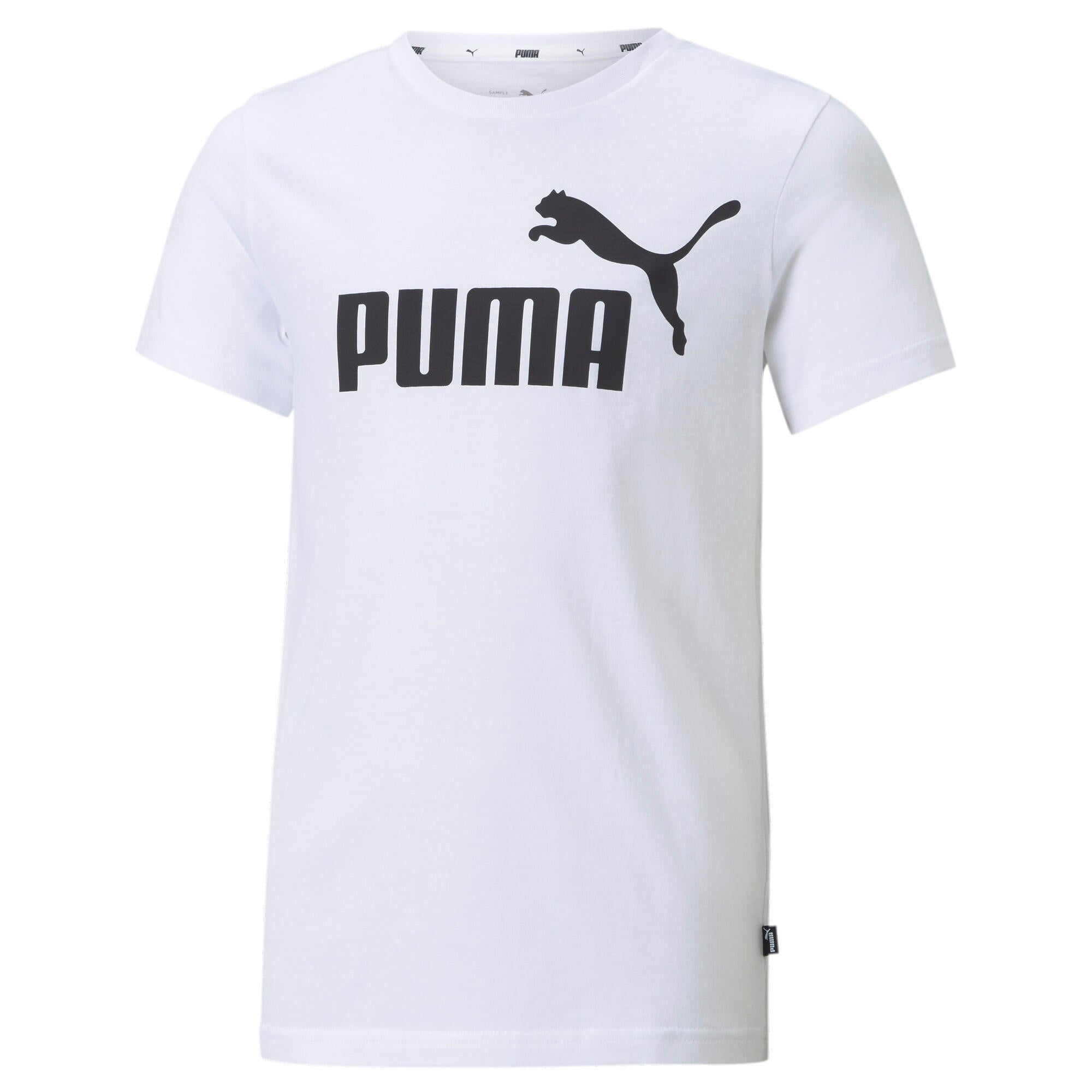 Baumwoll-T-Shirt mit Logoprint - 002-PUMA WHITE - Weiß