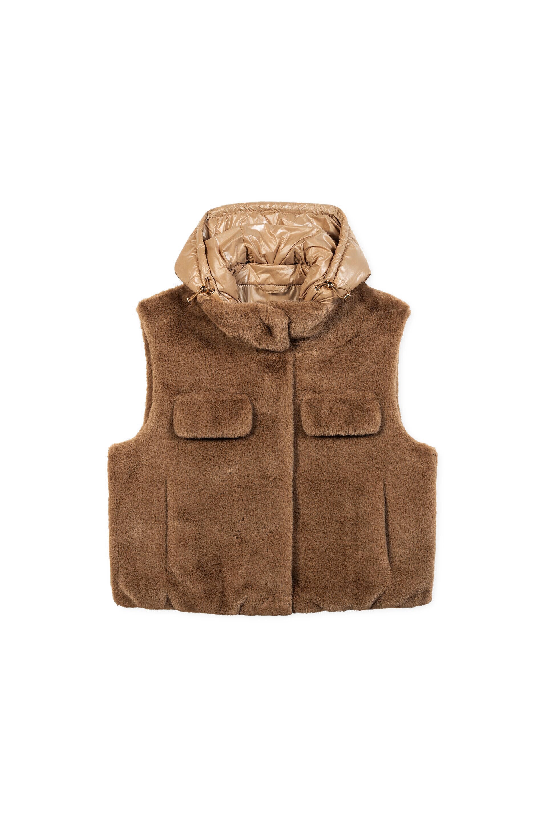 Weste aus Fun-Fur - 748 - Braun