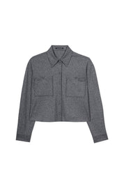 Flanellhemd aus Wollmix - 144 - Grau