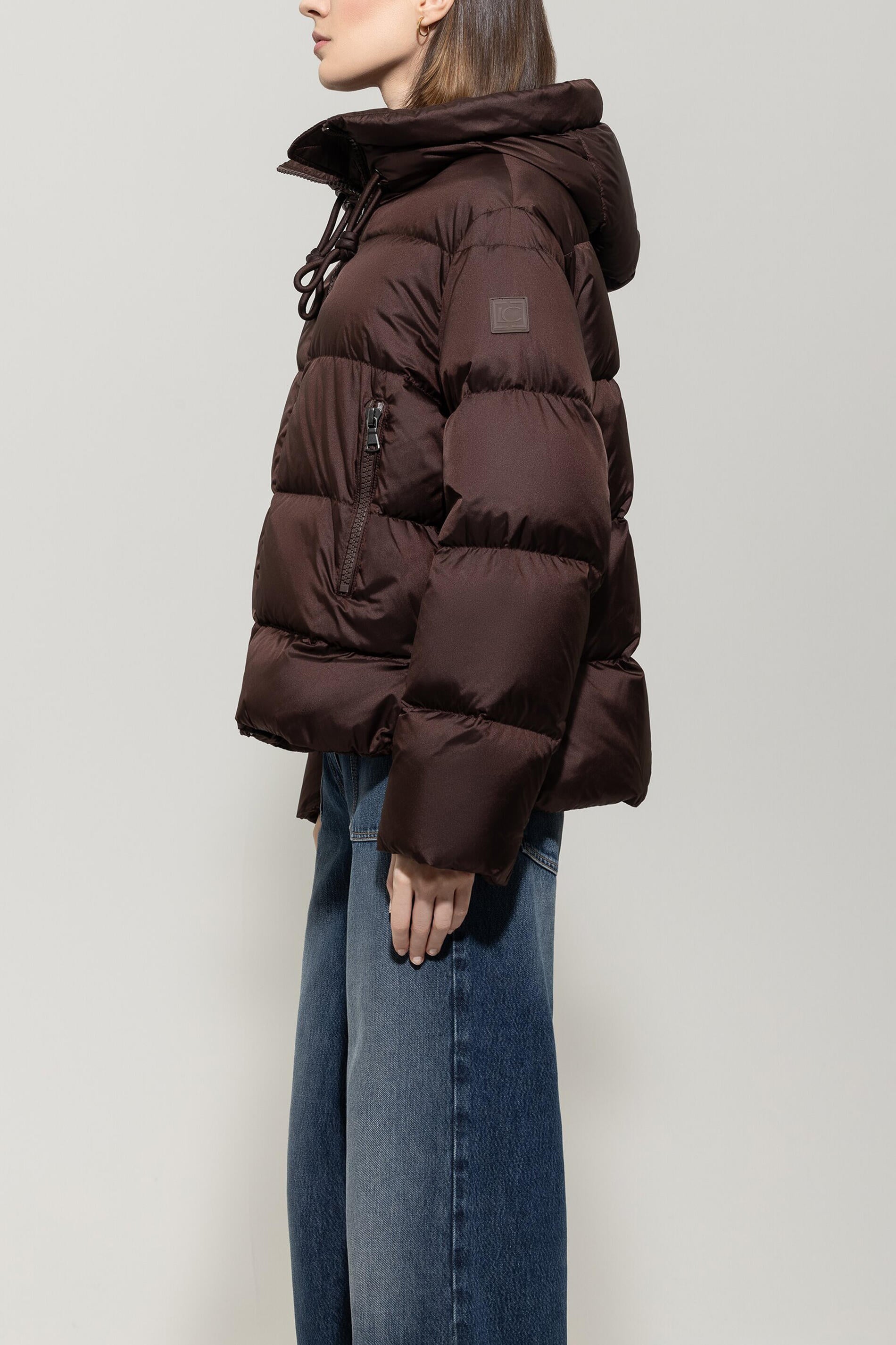 Daunenjacke mit Kapuze - 780 - Braun