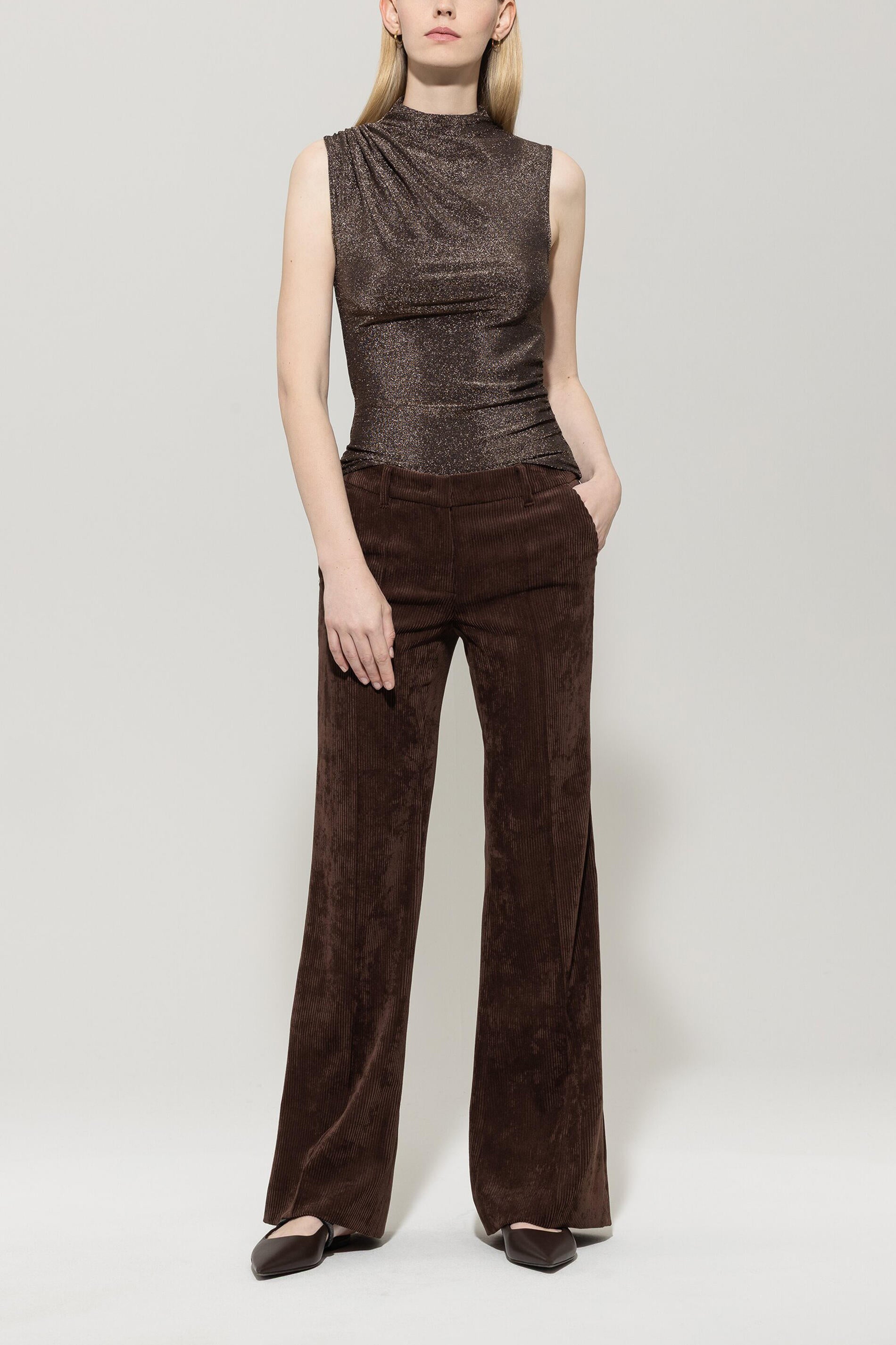 Cordhose Flared Leg - 780 - Braun