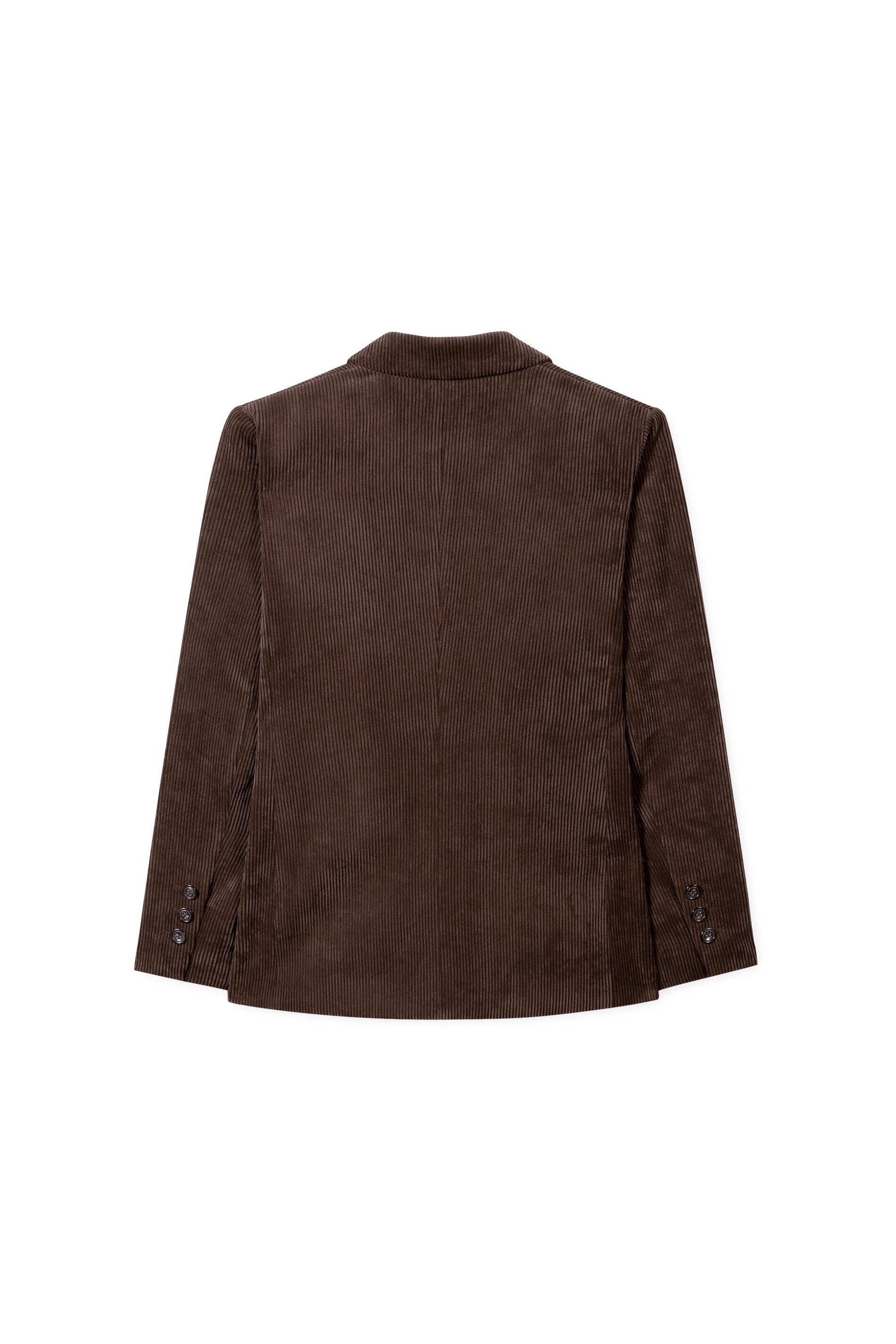 Cord-Blazer aus Viskosemix - 780 - Braun