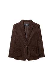Cord-Blazer aus Viskosemix - 780 - Braun