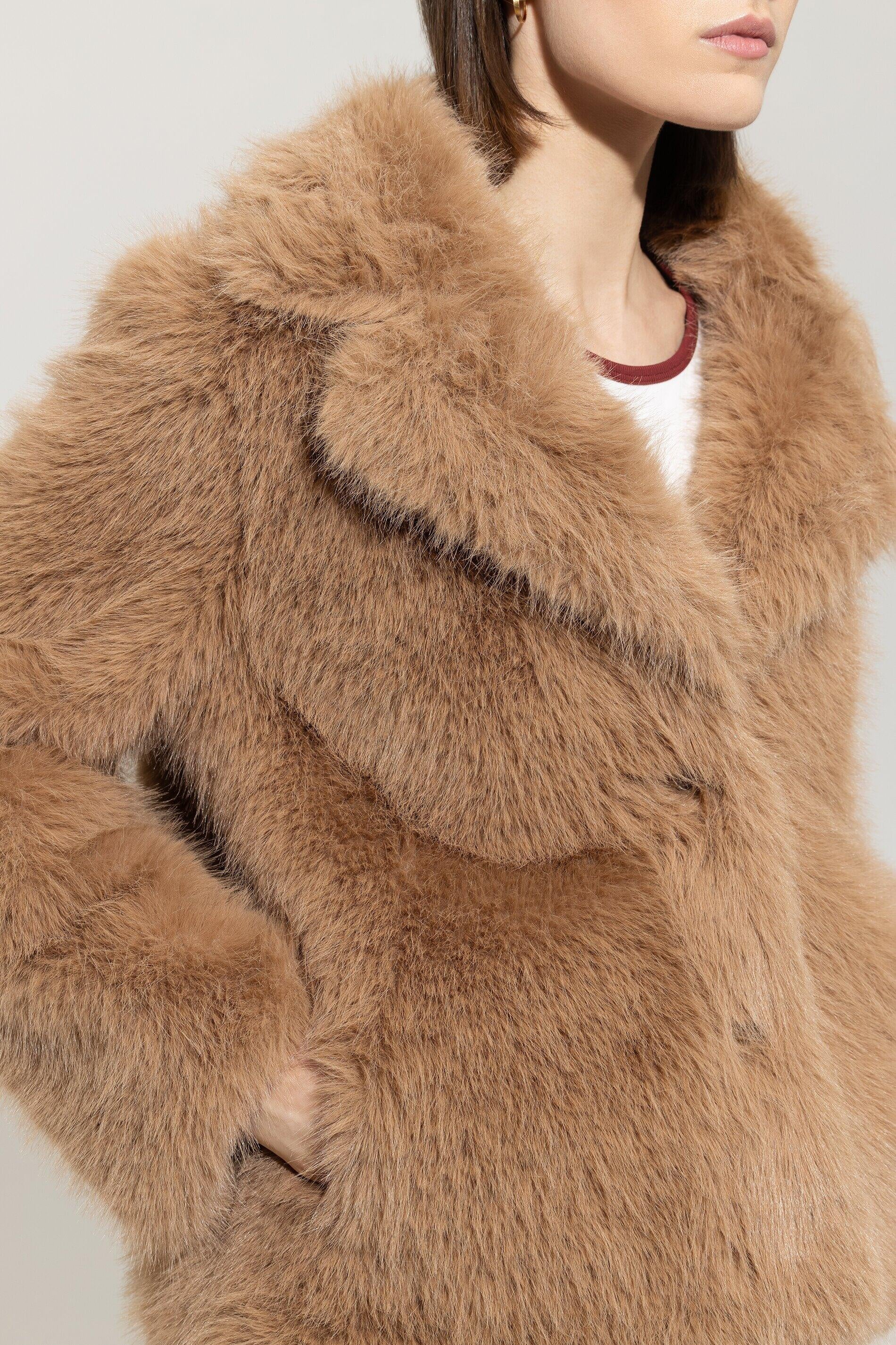 Übergangsjacke aus Fun-Fur - 748 - Beige