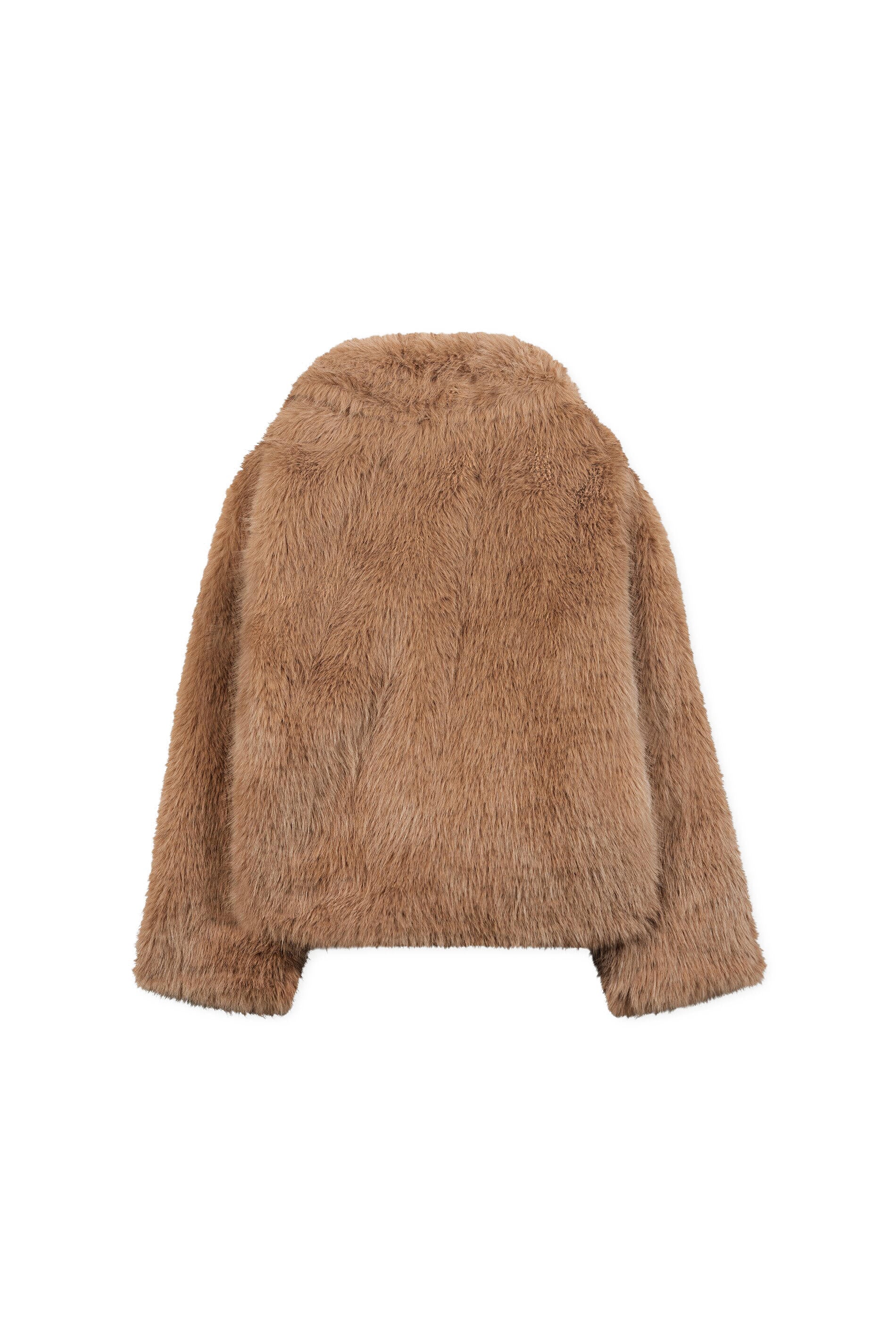 Übergangsjacke aus Fun-Fur - 748 - Beige