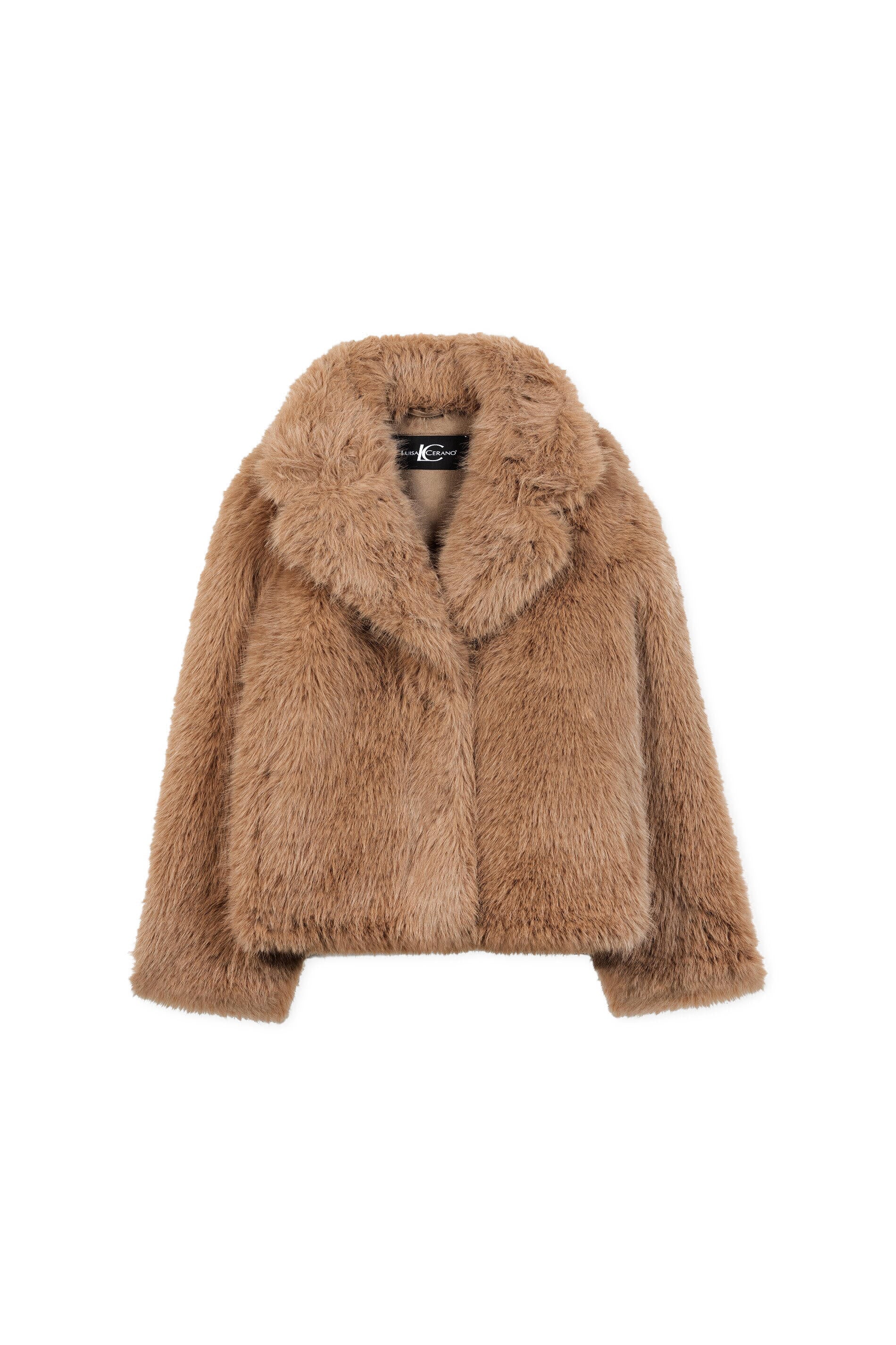 Übergangsjacke aus Fun-Fur - 748 - Beige