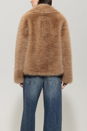 Übergangsjacke aus Fun-Fur - 748 - Beige