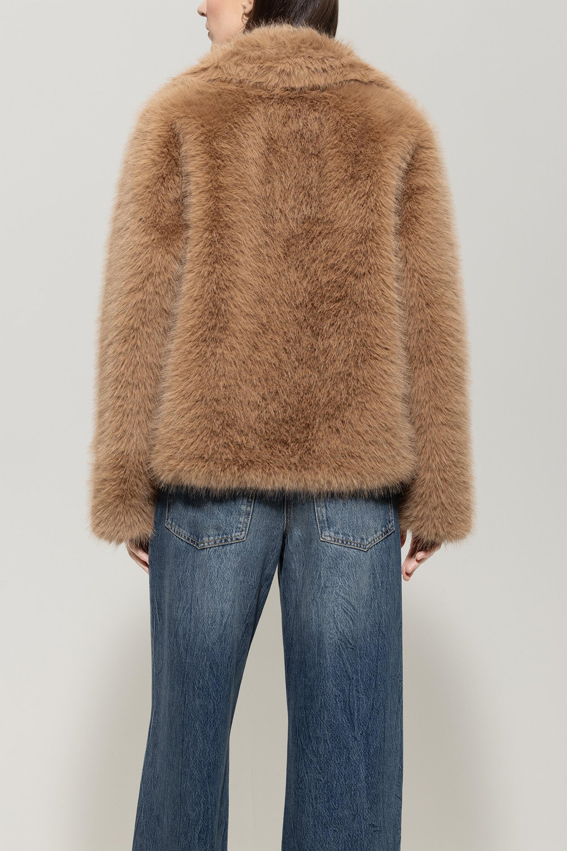 Übergangsjacke aus Fun-Fur - 748 - Beige