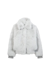 Blouson aus Fake Fur - 152 - Grau