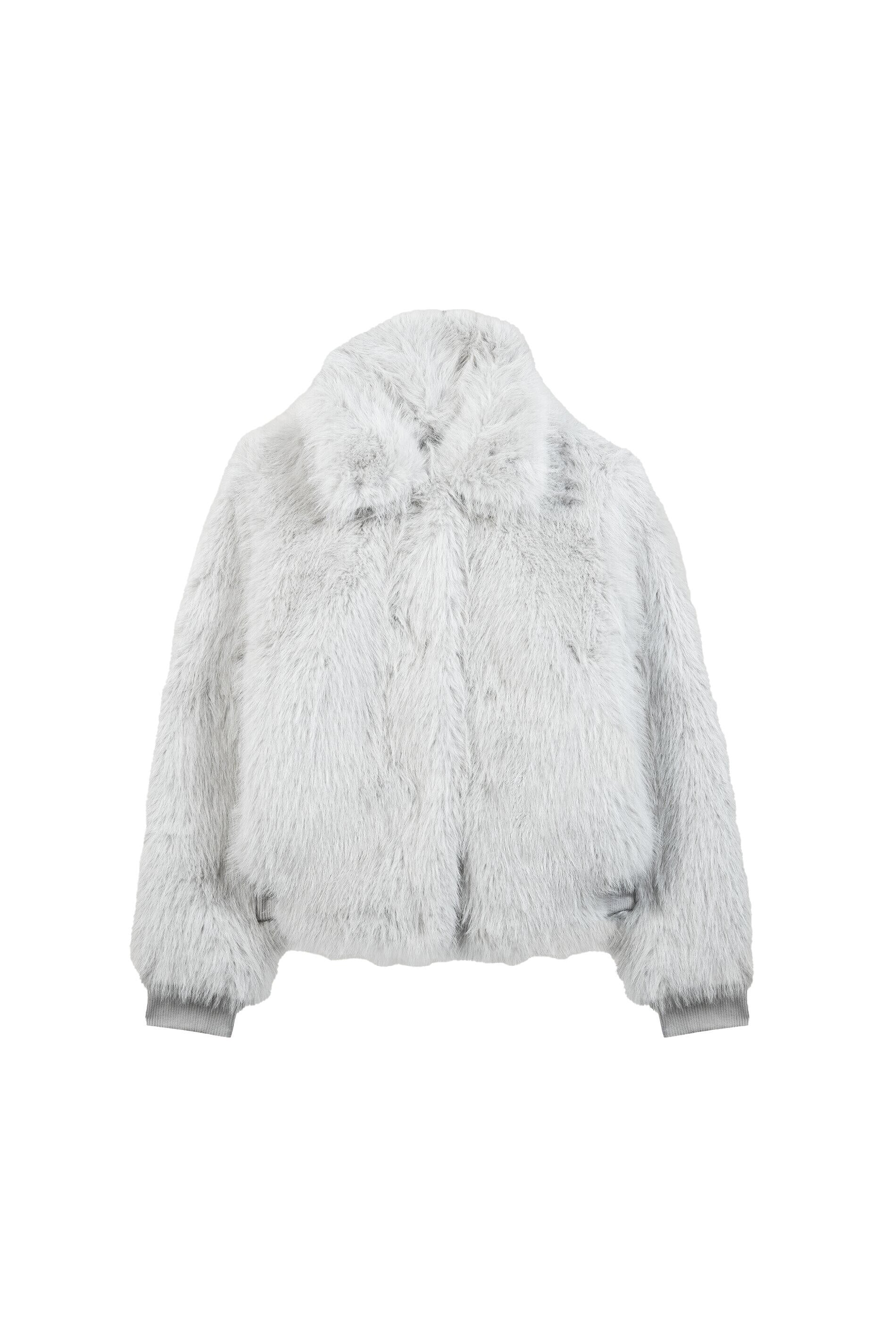 Blouson aus Fake Fur - 152 - Grau