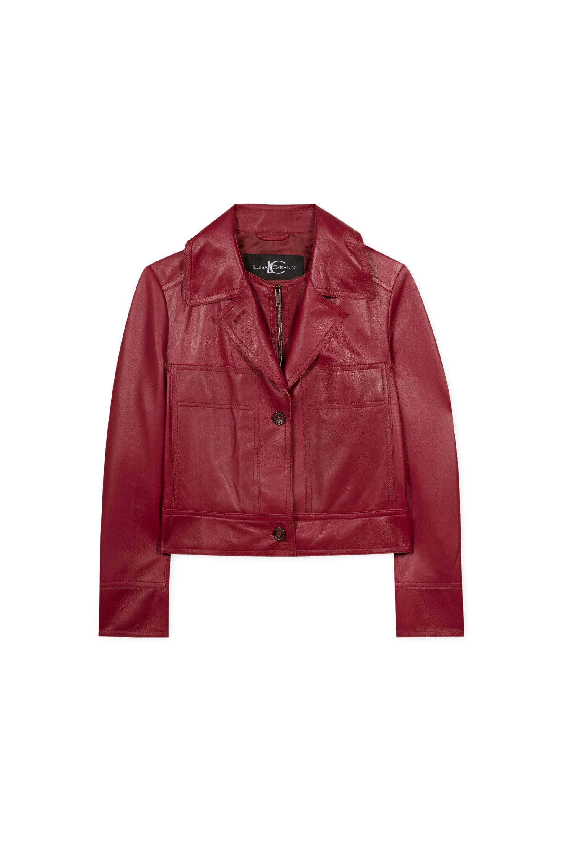 Lederjacke aus Nappaleder - 472 - Rot