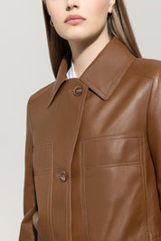 Lederjacke aus Nappaleder - 758 - Braun