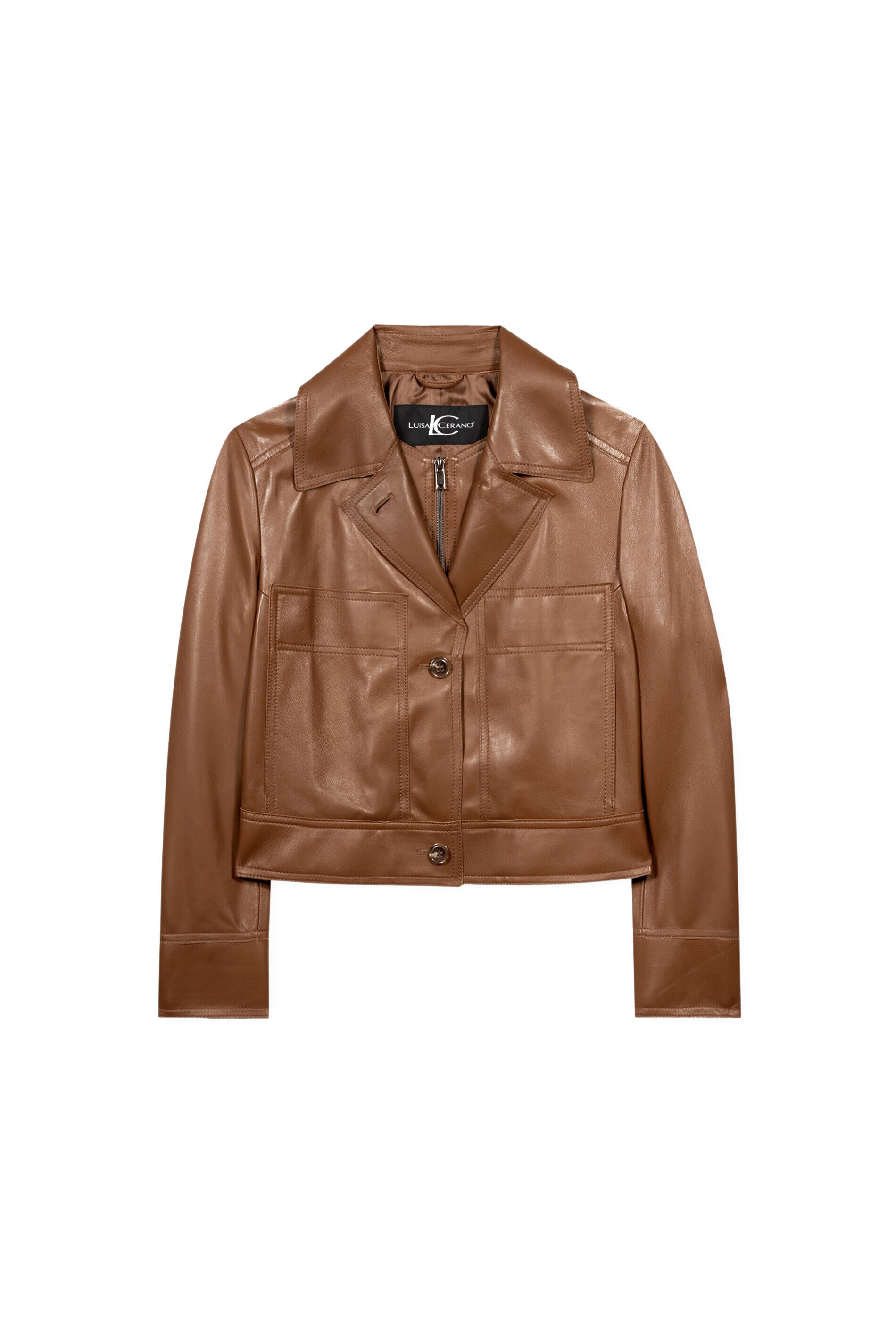 Lederjacke aus Nappaleder - 758 - Braun