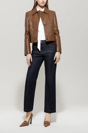 Lederjacke aus Nappaleder - 758 - Braun