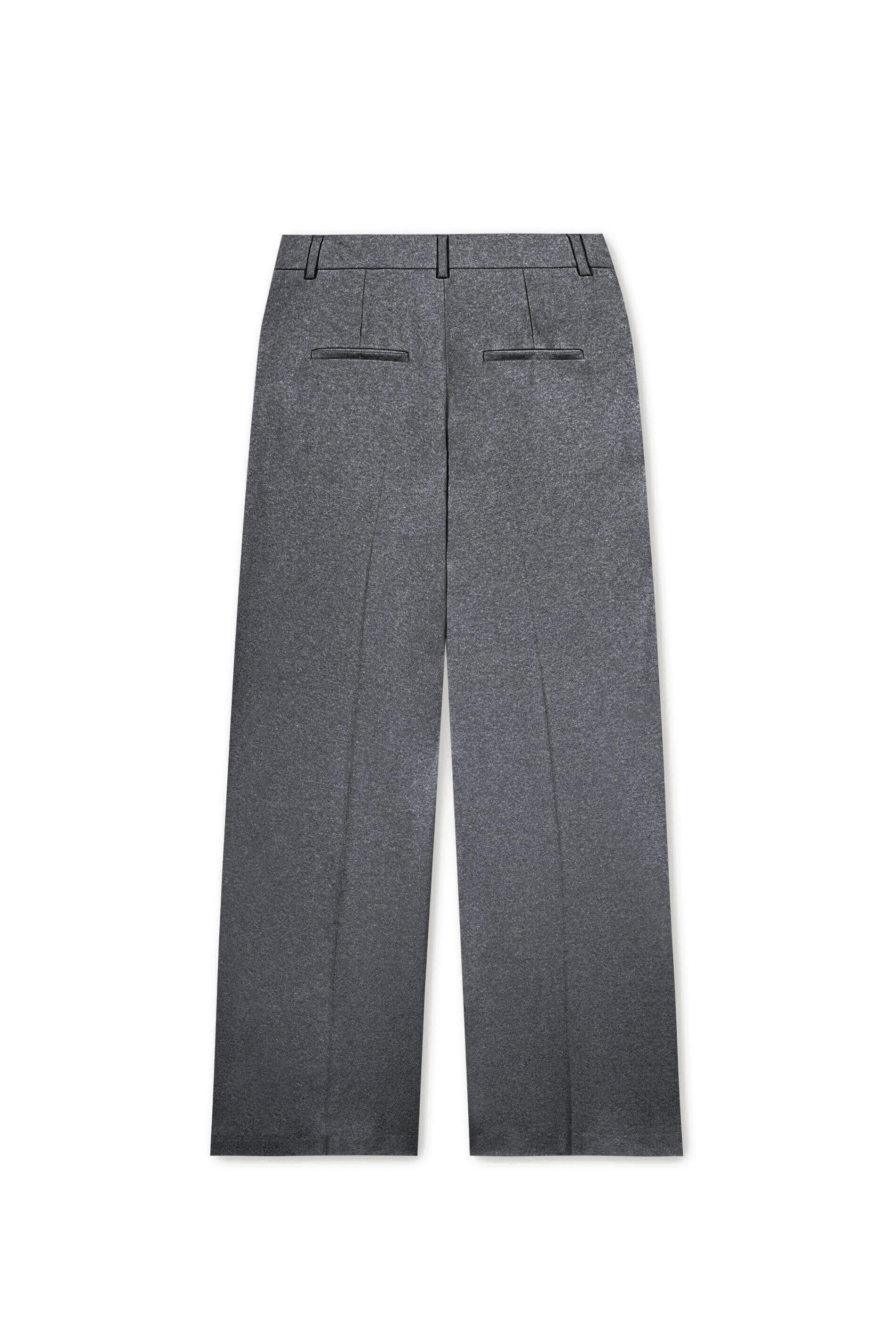 Wollhose Wide Leg - 144 - Grau